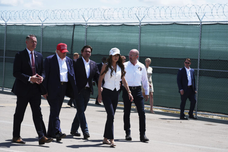 Trump tours Florida's immigration detention center in the Everglades